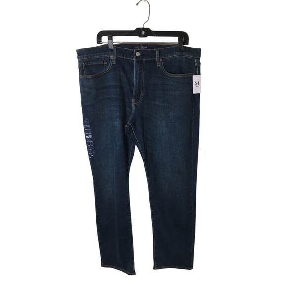 Lucky Brand Jeans Men's Size 36 X 30 Blue Slim Straight 2 Way Stretch